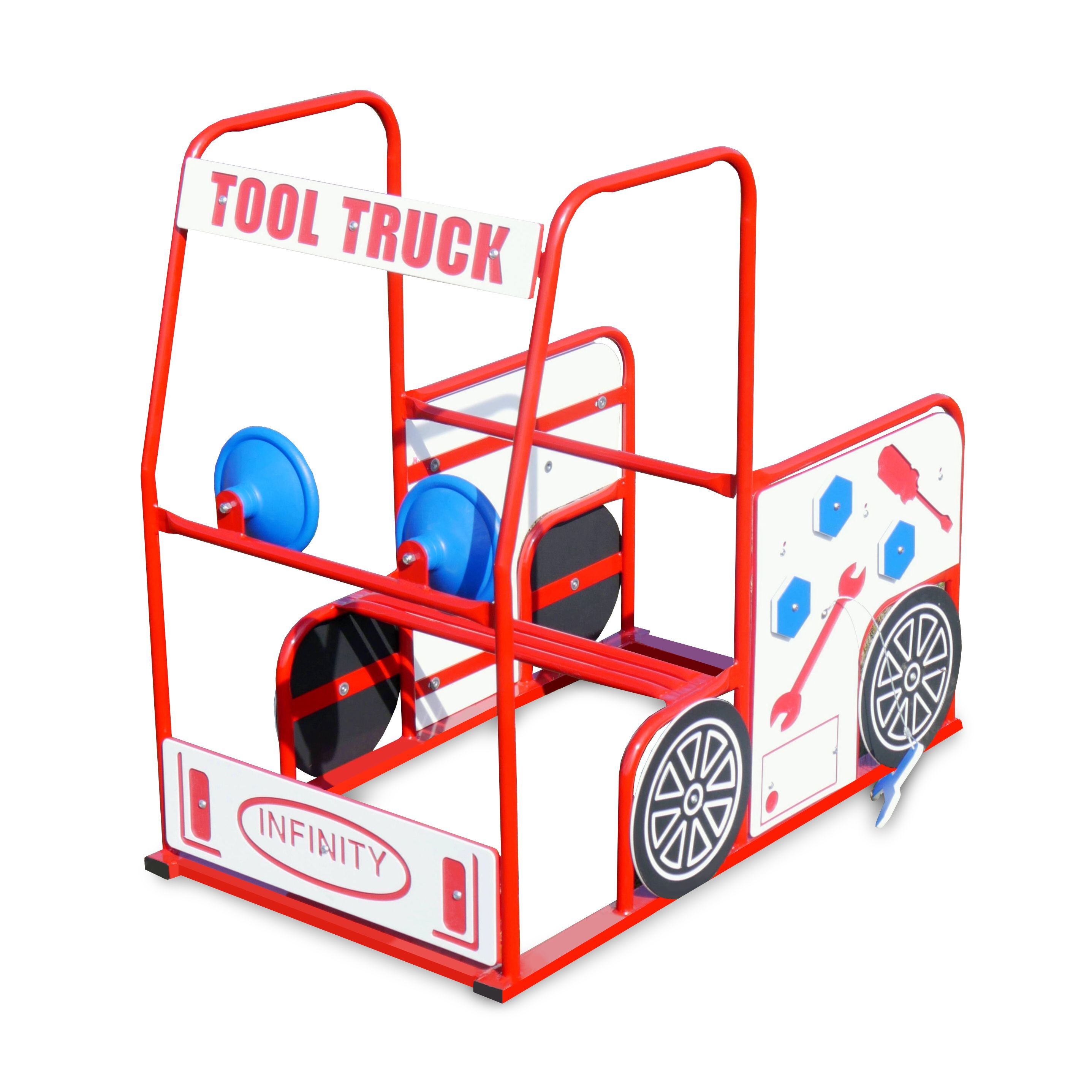 Red Infinity Tool Trucks