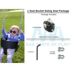 1 Seat Bucket Swing Seat Package (4 Top Rail Heights)