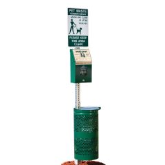 Green Steel Header Pak Pet Station