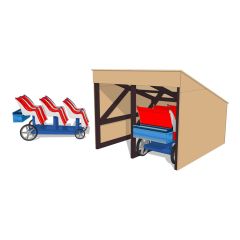 2 Bay Pram Storage