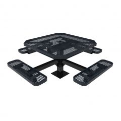 Expanded Metal Single Post Octagon Table