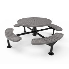 Honeycomb Steel Deluxe Frame Round Table - 4 Seats - Surface Mount