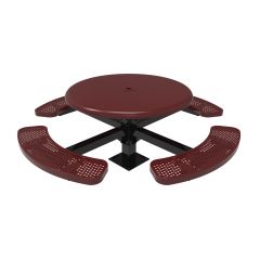 Honeycomb Steel Rooted Round Table with Smooth Top - Surface Mount