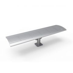 Arches Steel Slatted Cantilever Bench without Back