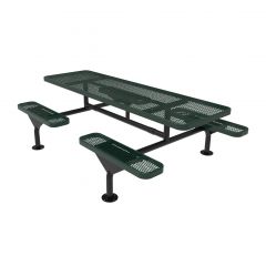 Expanded Metal Deluxe Frame Picnic Table - Surface Mount