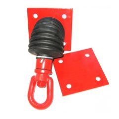 Jensen Red Tire Swivel - 5-1/2-inch Square Plate