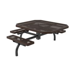 ADA Accessible Regal Octagon WEB Table - 3 Seat - Surface Mount