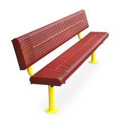 Rolled Style Park Bench With Back