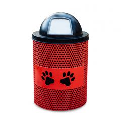Paws Design Perforated Style Trash Receptacle