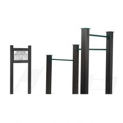 4 Station Recycled Plastic Fitness Station | Chin-Up Bars