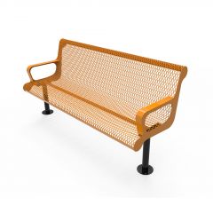 Expanded Metal Sloped Bench - Surface Mount