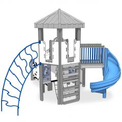 Eiffel Tower Recycled Plastic Play System - Front View