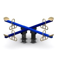 Blue Four Seat Teeter Totter SPR-00014-B