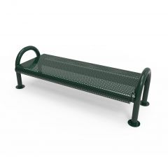 Honeycomb Steel Pipe Frame Bench without Back - Surface Mount