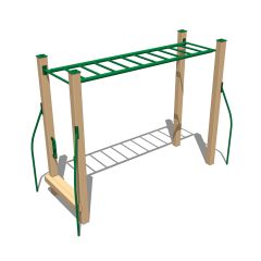Overhead 10-Foot Ladder (w/ 4 Posts, 4 Caps, 4 Supports, 2 Handles & Step)