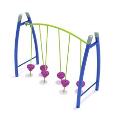 Freestanding Curved Post Tilted Pebble Bridge