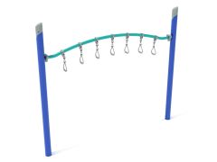 Freestanding Straight Post Curved Overhead Swinging Ring Ladder