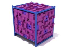 enclosed pixel cube climber- purple