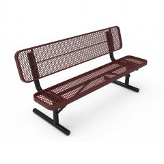 Expanded Metal Sport Bench with Back