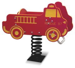 Fire Truck Single Seat Spring Rider