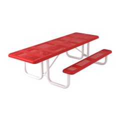 ADA Accessible Perforated Rectangular Portable Table - 8 Feet - Single Overhang